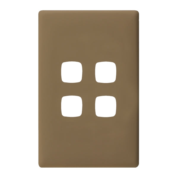HPM Linea 4 Gang Switch - Cover Plate Only, Variety of Finishes