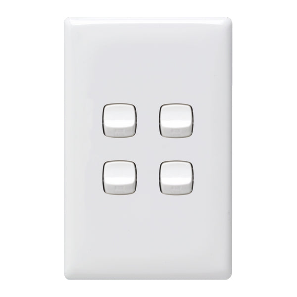HPM Linea 4 Gang Flush Switch