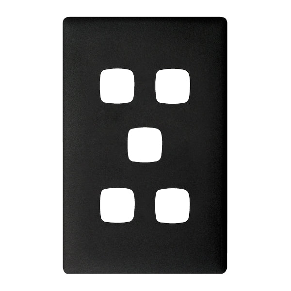 HPM Linea 5 Gang Switch - Cover Plate Only,Variety of Finishes