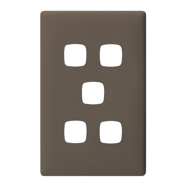 HPM Linea 5 Gang Switch - Cover Plate Only,Variety of Finishes