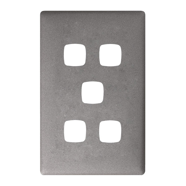 HPM Linea 5 Gang Switch - Cover Plate Only,Variety of Finishes
