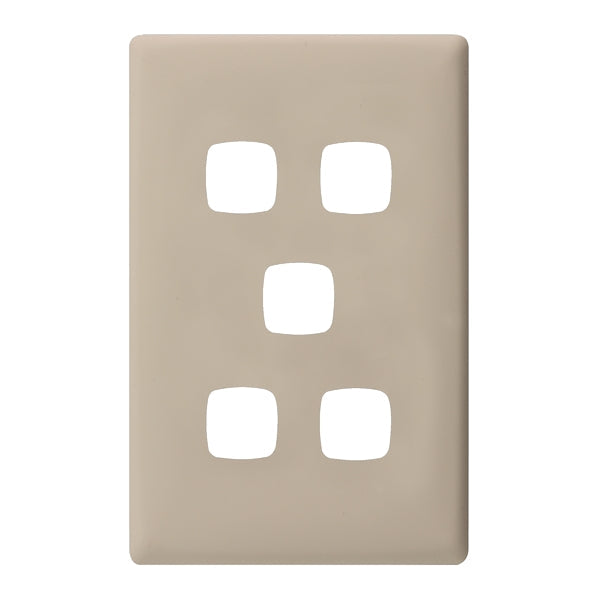 HPM Linea 5 Gang Switch - Cover Plate Only,Variety of Finishes