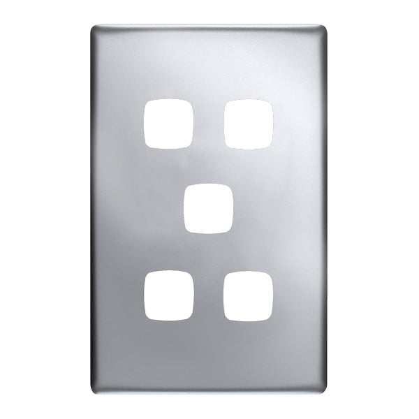 HPM Linea 5 Gang Switch - Cover Plate Only,Variety of Finishes