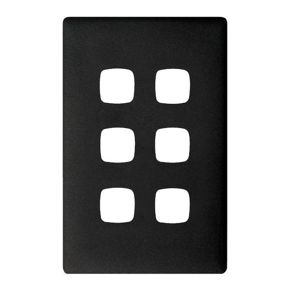HPM Linea 6 Gang Switch - Cover Plate Only, Variety of Finishes