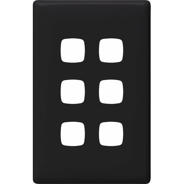 HPM Linea 6 Gang Switch - Cover Plate Only, Variety of Finishes