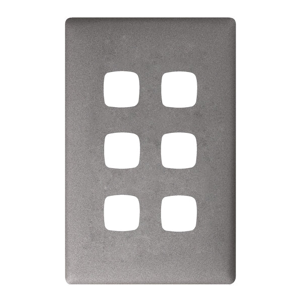 HPM Linea 6 Gang Switch - Cover Plate Only, Variety of Finishes