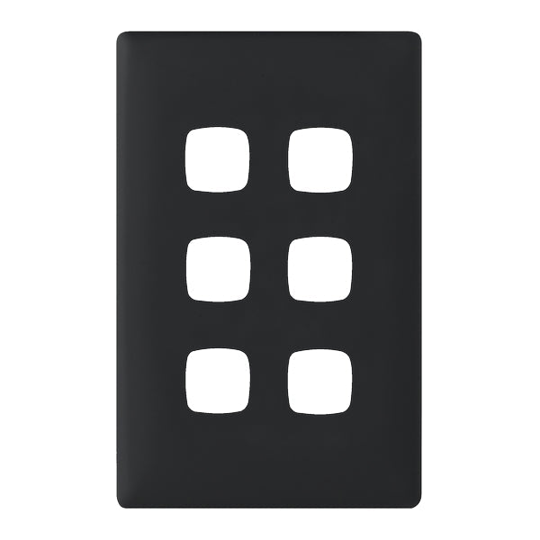 HPM Linea 6 Gang Switch - Cover Plate Only, Variety of Finishes