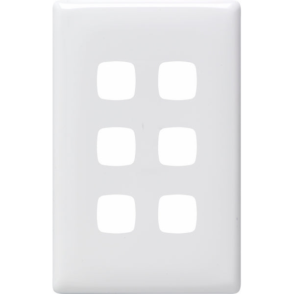 HPM Linea 6 Gang Switch - Cover Plate Only, Variety of Finishes