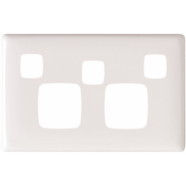 HPM Linea Double Switch Socket With Extra Switch - Cover Plate Only, Variety of Finishes