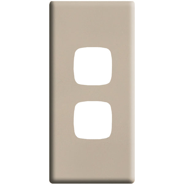 HPM Linea 2 Gang Architrave Switch - Cover Plate Only, Variety of Finishes