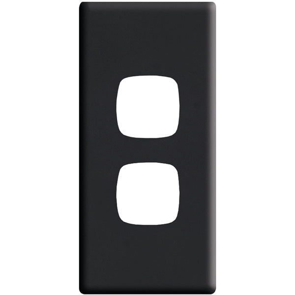 HPM Linea 2 Gang Architrave Switch - Cover Plate Only, Variety of Finishes