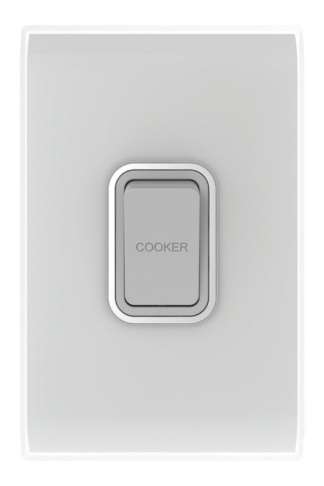 Snow Leopard 1 Gang 45a Double Pole Cooker Switch