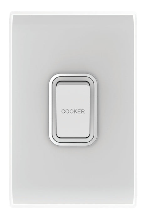 Snow Leopard 1 Gang 45a Double Pole Cooker Switch