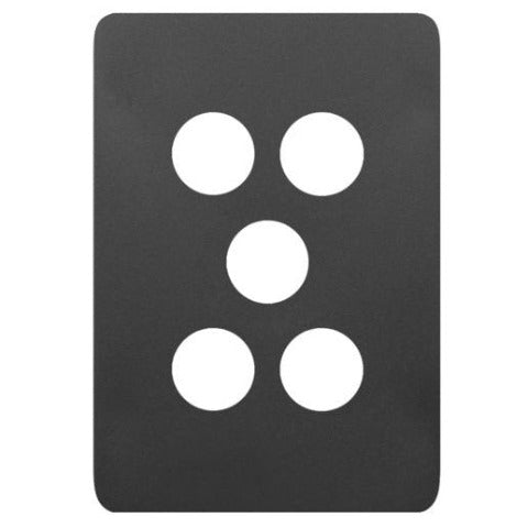 Hager Allure 5 Gang Cover Plate