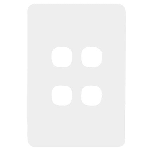 Hager Allure 4 Gang Hybrid Switch Plate