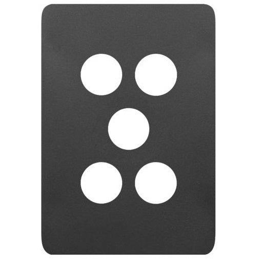 Hager Allure 5 Gang Switch Plate