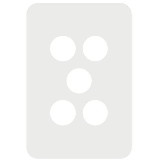 Hager Allure 5 Gang Switch Plate