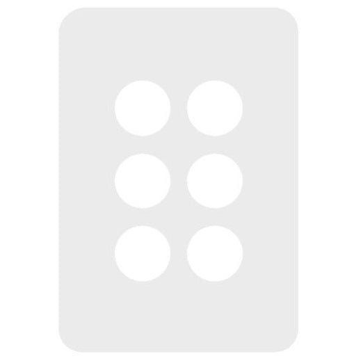 Hager Allure 6 Gang Switch Plate