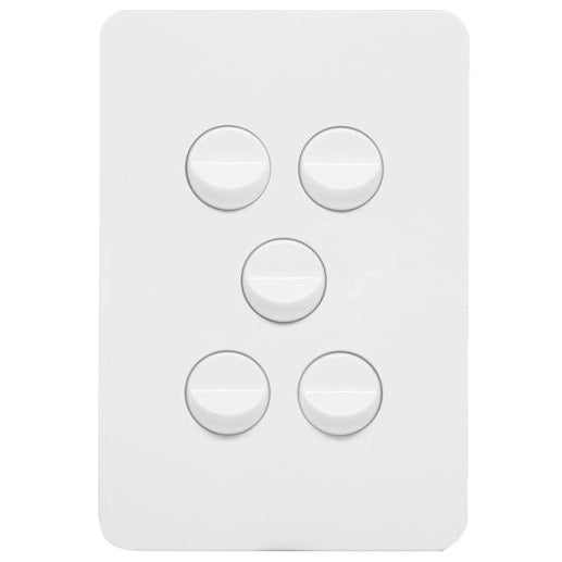 Hager Allure 5 Gang Switch