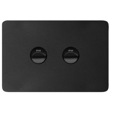 Hager Allure 2 Gang IP44 Horizontal Switch