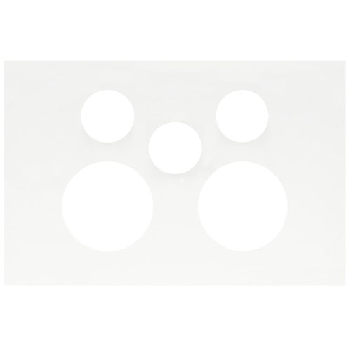 Hager Finesse Twin Powerpoint With Extra Switch Cover Plate Only