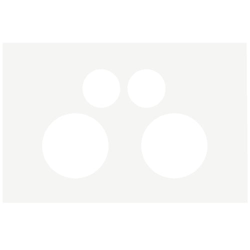 Hager Finesse Twin Powerpoint Cover Plate Only