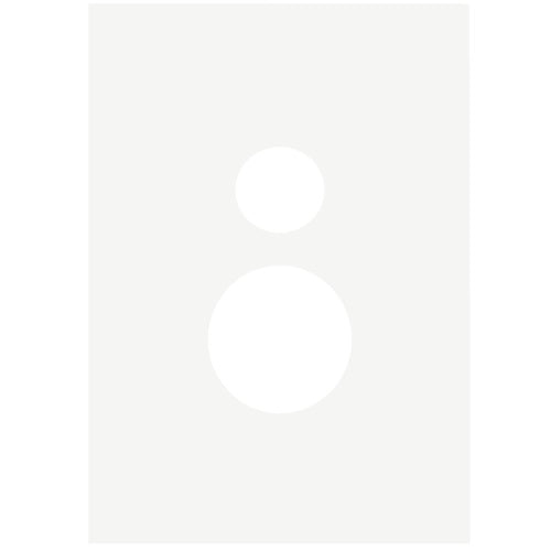 Hager Finesse Vertical Single Powerpoint Cover Plate Only