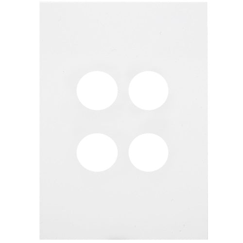 Hager Finesse 4 Gang Cover Plate Only