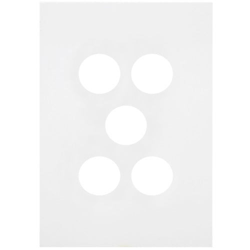 Hager Finesse 5 Gang Cover Plate Only