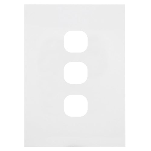 Hager Finesse 3 Gang Hybrid Cover Plate Only