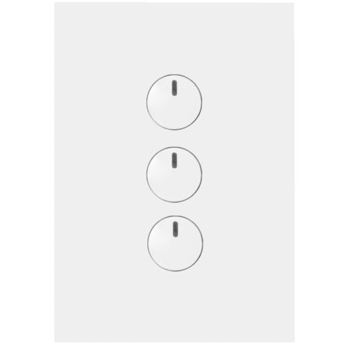 Hager Finesse 3 Gang Push Button Switch
