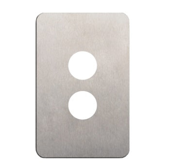 Hager Silhouette 2 Gang Switch Plate - Skin Only