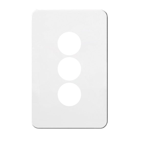 Hager Silhouette 3 Gang Switch Plate - Skin Only