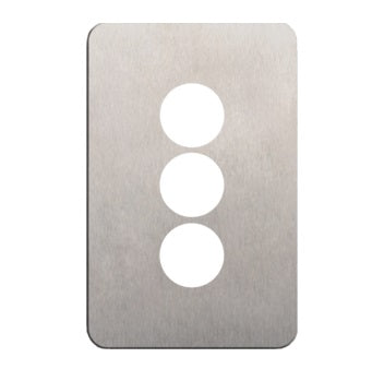 Hager Silhouette 3 Gang Switch Plate - Skin Only