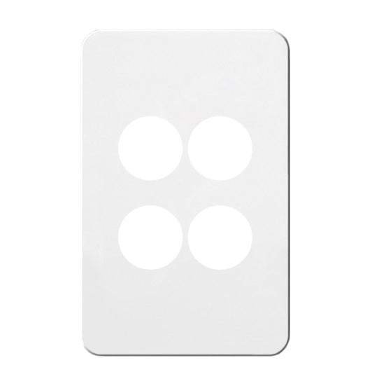 Hager Silhouette 4 Gang Switch Plate - Skin Only
