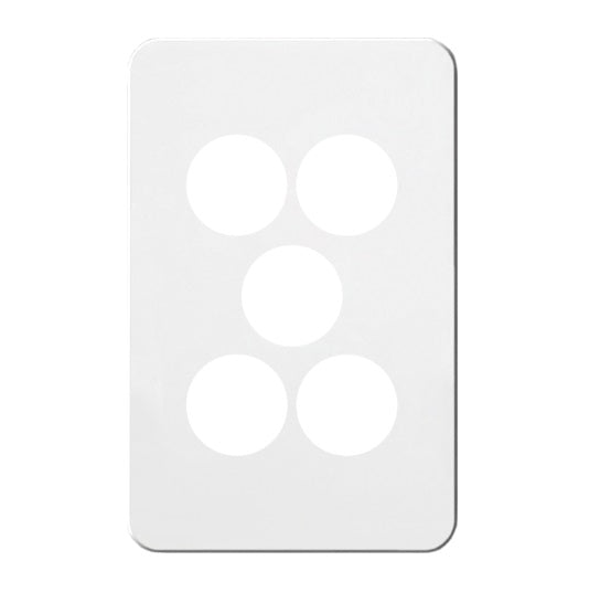 Hager Silhouette 5 Gang Switch Plate - Skin Only