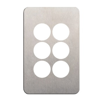Hager Silhouette 6 Gang Switch Plate - Skin Only