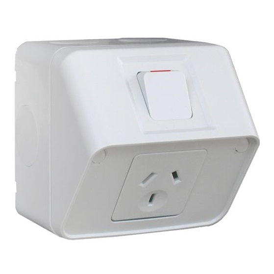 Hager Weatherproof Single Powerpoint 10A