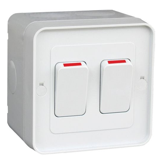 Hager Weatherproof 2 Gang Switch
