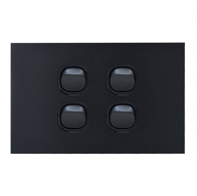 Clouded Leopard 4 Gang Complete Horizontal Switch