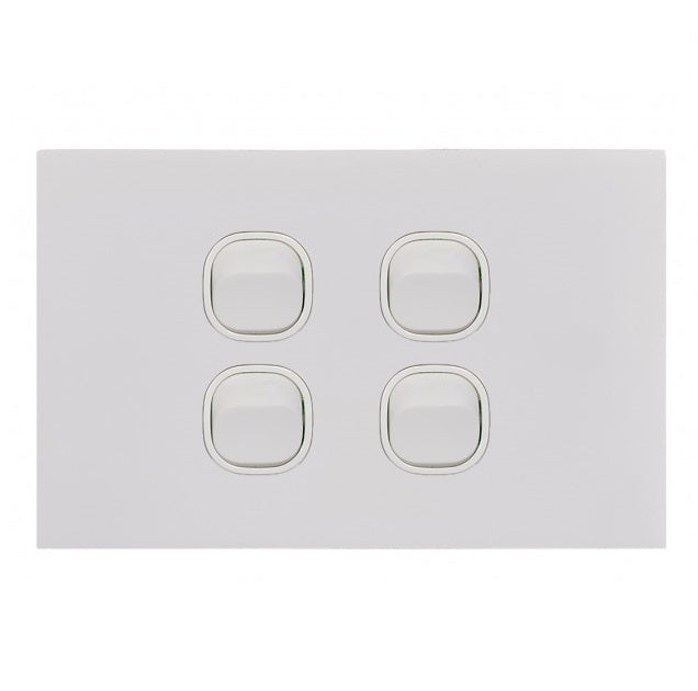 Clouded Leopard 4 Gang Complete Horizontal Switch