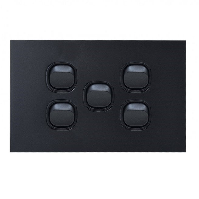Clouded Leopard 5 Gang Complete Horizontal Switch