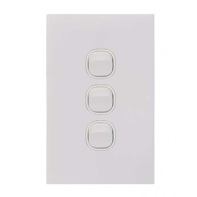 Clouded Leopard 3 Gang Complete Vertical Switch