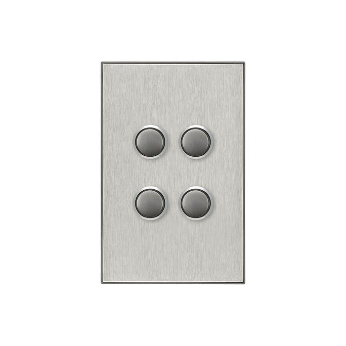 clipsal saturn series switch 4 gang pb led 4064pbl hs