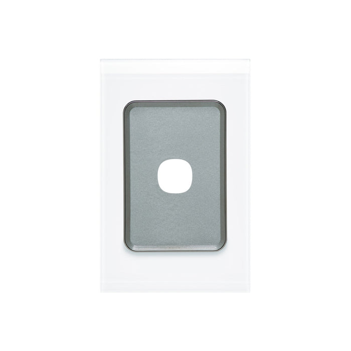 clipsal saturn series grid and plate assembly 1 gang 4031vh pw