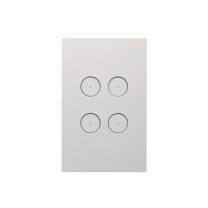 clipsal saturn zen grid plate assembly 4 gang white