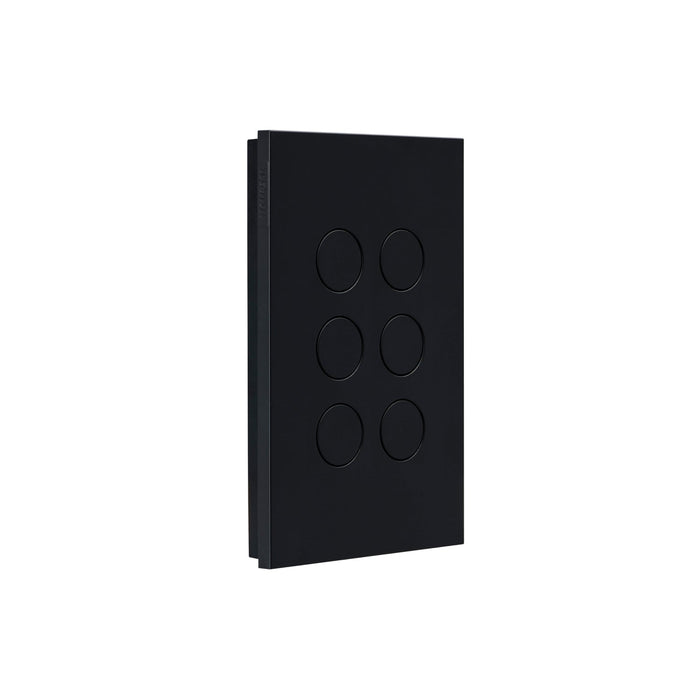 clipsal saturn zen switch 6g pb 250v 16ax 20a led black