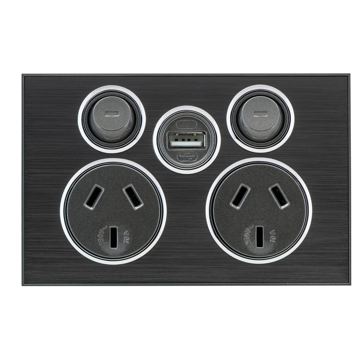 clipsal saturn series socket dgpo 10a 250v usb charger 4025usbc hb