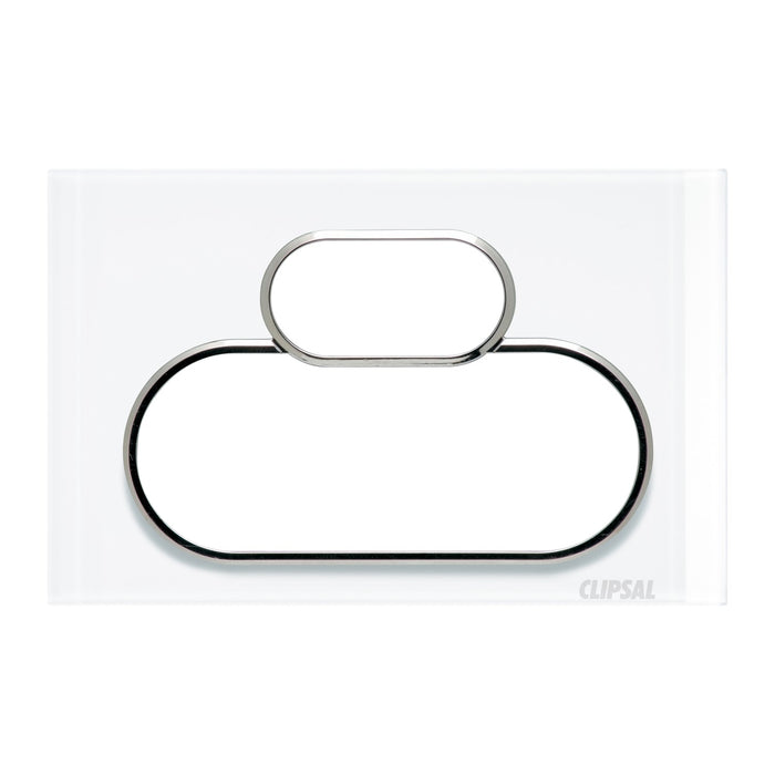 clipsal saturn series cover twin socket outlet 4025c pw