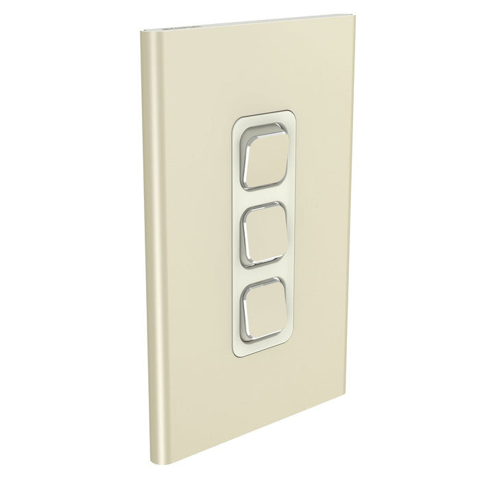 clipsal s3043c ce 3 gang switch plate skin only crowne